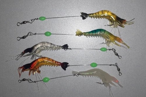 leurre souple en forme de crevettes