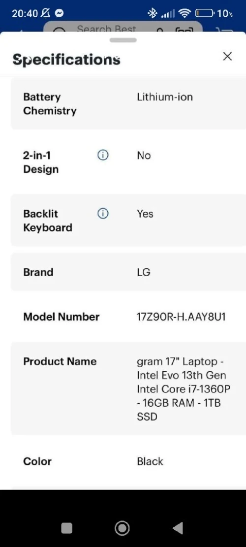 LG Gram 17" USA