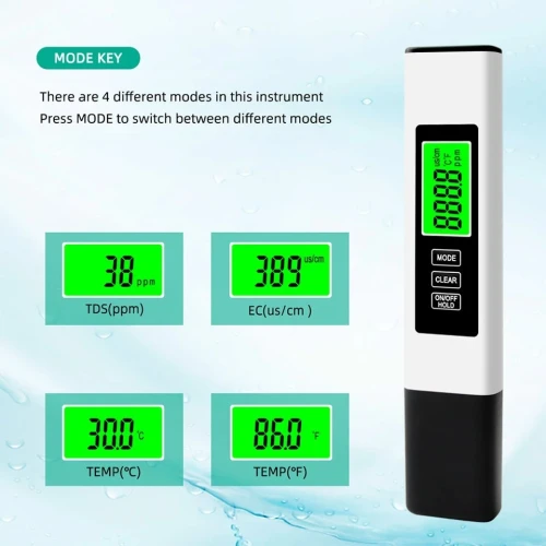 Conductimètre 3 en 1 TDS|Temp|EC
