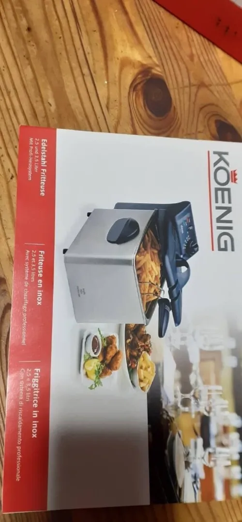 Friteuse Koenig original suisse 3,5 litres système de chauffage professionnel Capacité 3,5 L d'huile