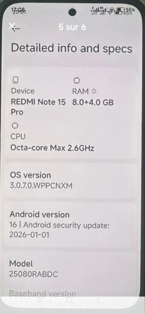 Xiaomi Redmi Note 15 pro 5G