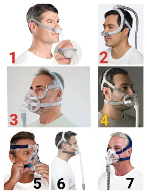Masques CPAP PPC Masque VNI Resmed AirFit Philips DreamWear F&P Lowenstein Masque Facial Masque Nasal Masque Narinaire Masque Resmed Masque Philips