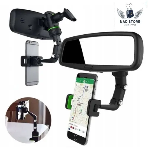 Support mobile à 360 degrée pour rétroviseur حامل هاتف متعدد الزوايا