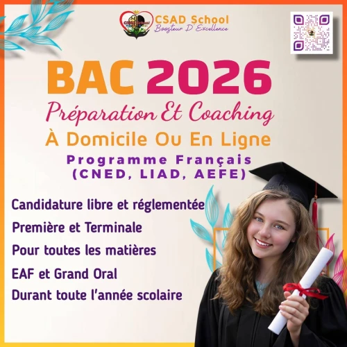 Préparation Et Coaching BAC 2026 Programme Français(CNED, LIAD, AEFE)