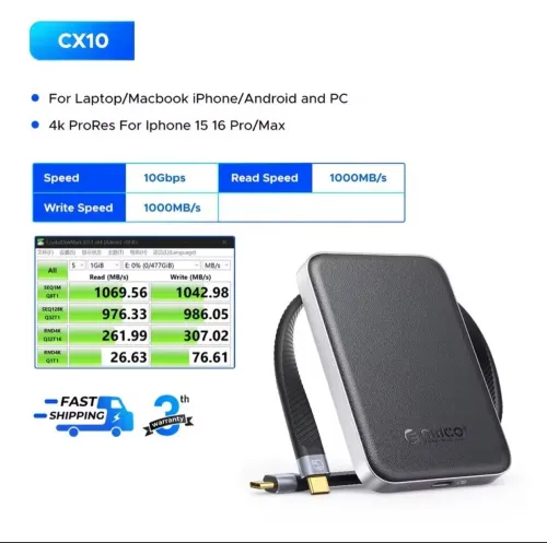 ORICO CX10 EXTERNE 1TO ORIGINAL CERTIFIÉ, 10Gbs