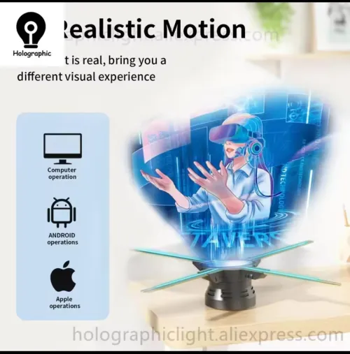 Hologram 3D 42cm avec telecommande