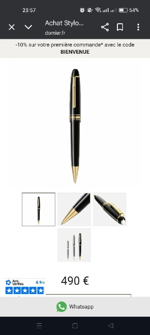 Stylo mont blanc 