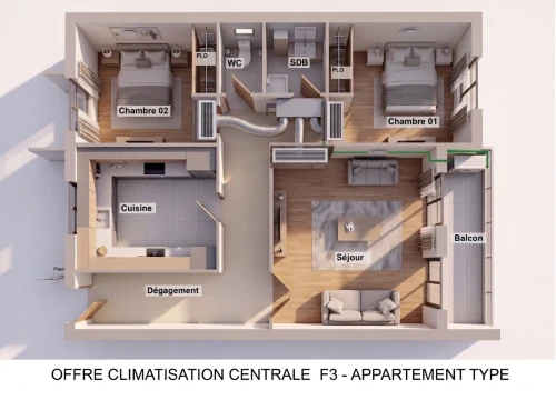 Pack HVAC Promotion Immobilière Solution Gainable & Multi-Split