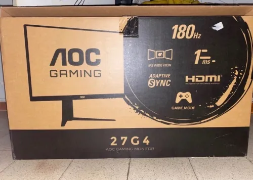 MONITOR 27" AOC 27G4 27 Full HD 1080p, 180Hz, Fast IPS, 1ms, HDR10 G-Sync Compatible "ADJUSTABLE"