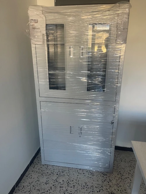 armoire métallique vitré a deux portes