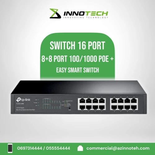 Switch 16 Ports Gigabit - 8 Ports PoE+ Easy Smart resau informatique 