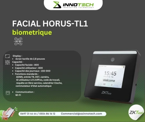 POINTEUSE BIOMETRIQUE FACIAL zkteco  (K40/K50/K60/50PRO/MB160/MB360/MB560/UFACE800PRO)