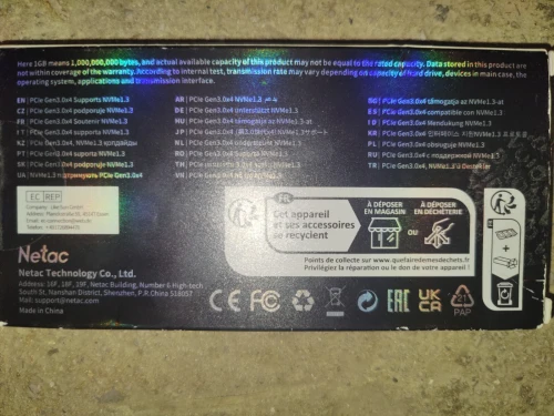 Netac NV3000 M.2 NVMe 500GB Neuf