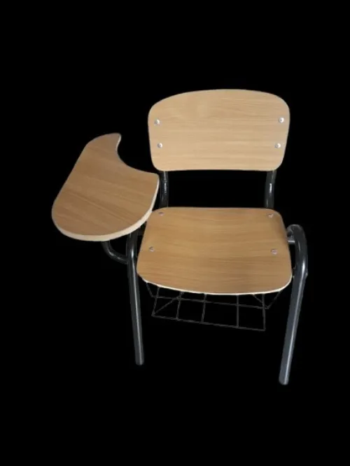 Chaise avec tablette écritoire rotative