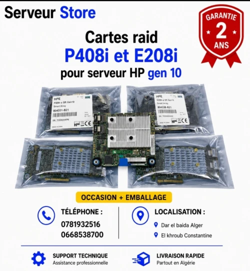 HPE smart array p408i, E208i gen 10