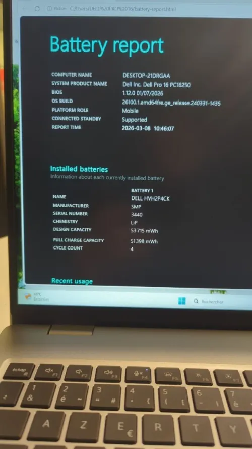 Dell Pro 16 intel Ultra 5 235U 16GB 512GB NVMe 16" WUXGA