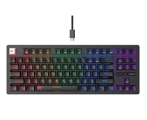 Clavier Mécanique Havit Gamenote KB892L bleu Switch BACKLIT 87 KEYS