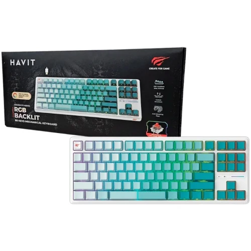 Clavier Mécanique Havit Gamenote KB901L  (Red Switch Hot Swap) RGB BACKLIT 88 Keys
