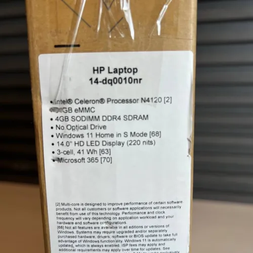 HP Laptop 14 Intel Celeron N4120 4 Go 64 Go