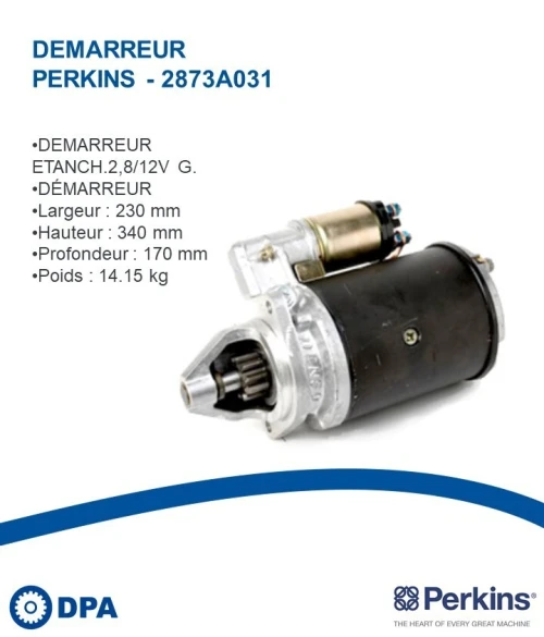 Pièces Perkins D'origine- Démarreur