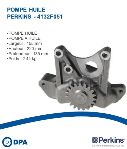 Pièces Perkins D'origine-pompe a huile