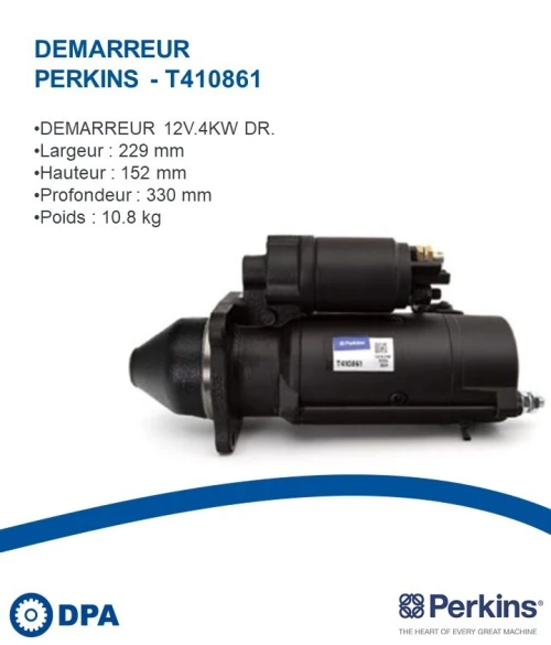 Pièces Perkins D'origine- Démarreur