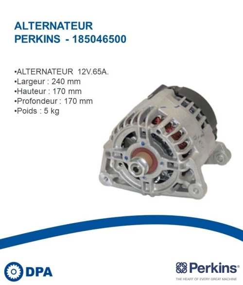 Pièces Perkins D'origine- Alternateur