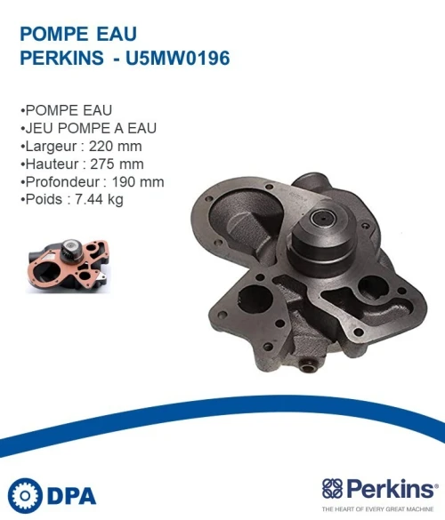 Pièces Perkins D'origine-Pompe à eau