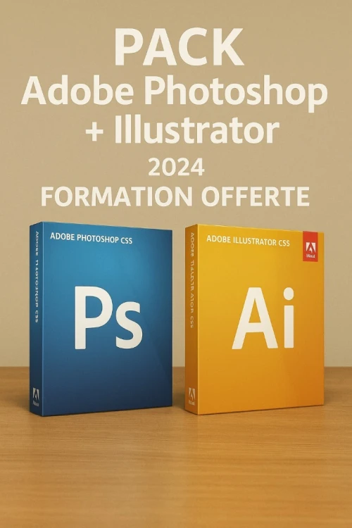 photoshop + Illustrator 2024 formation offerte 