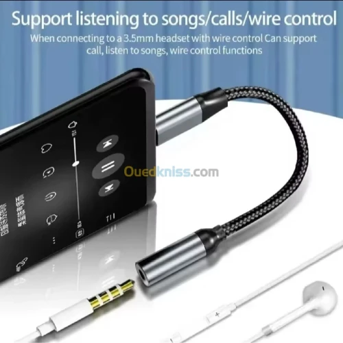 type c to 3.5 mm jack adapter MICROPHONE James utilities