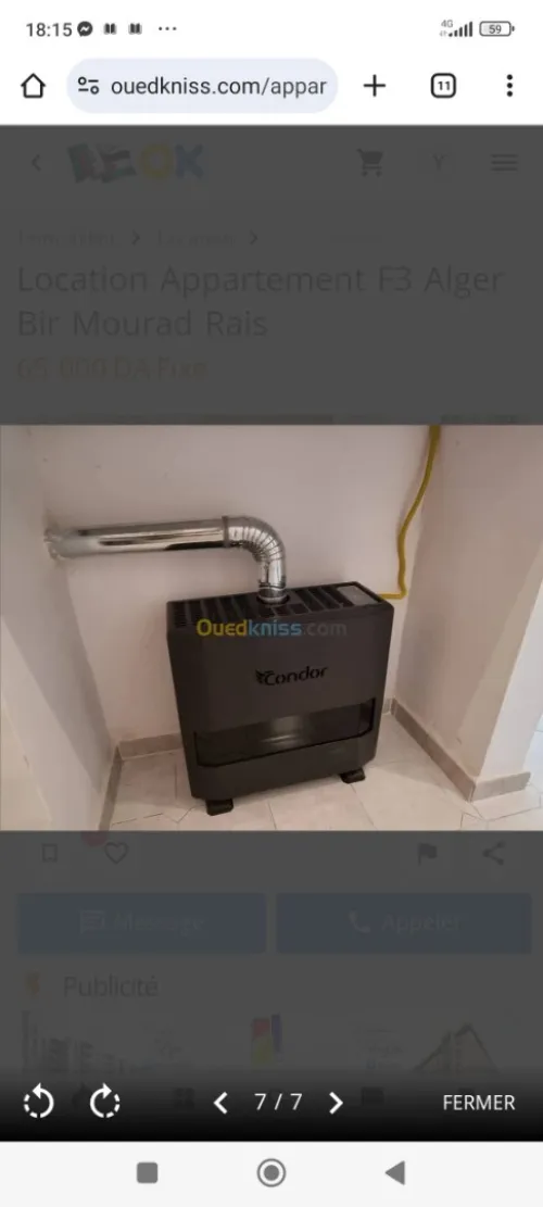 Location Appartement F3 Alger Said hamdine