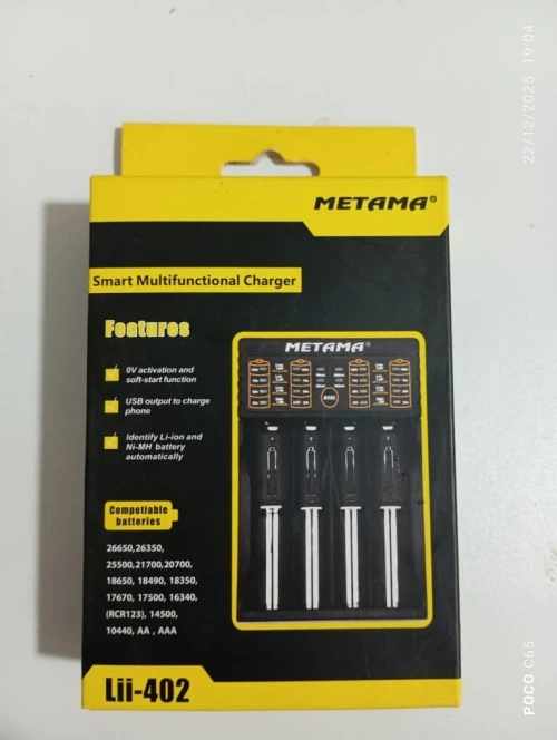 Chargeur de pile Ni-Mh Ni-Cd Li-ion Li-Fe METAMA, Lii-402 multi-fonction smart 2A/1h