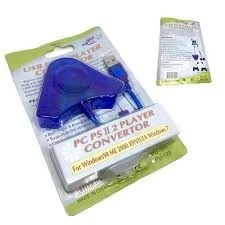 Convertisseur de lecteur USB vers PS2 - Bleu