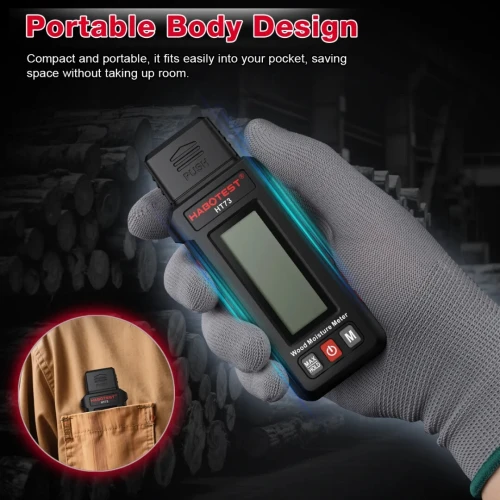 HABOTEST HT73 Mesureur d'humidité Détecteur d'humidité pour bois