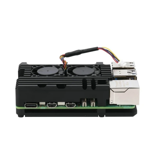Boîtier en aluminium Raspberry Pi 5 avec double ventilateur