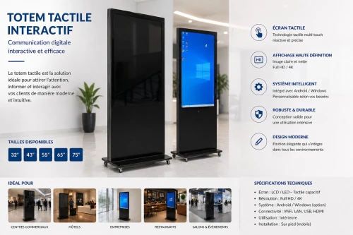 ÉCRANS TACTILES INTERACTIFS & TOTEMS DIGITALS