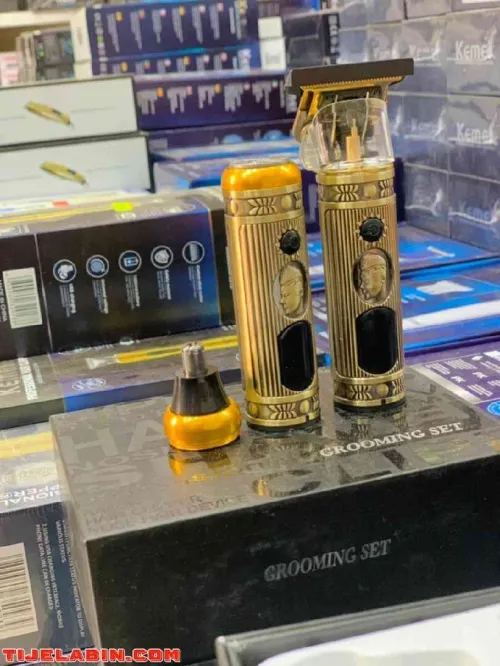 Ensemble  de rasoir électrique pour hommes, tondeuse pour barbe et nez, chargeur USB, avec écran LCD