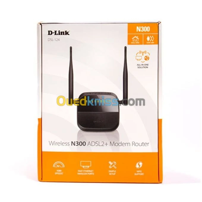 Modem Routeur D-Link DSL-124 Wifi N300
