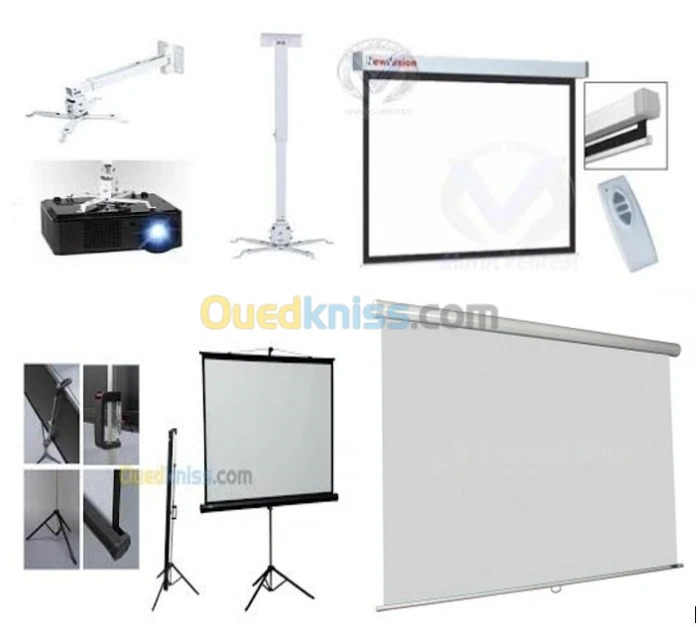 Ecran de projection mural motorise