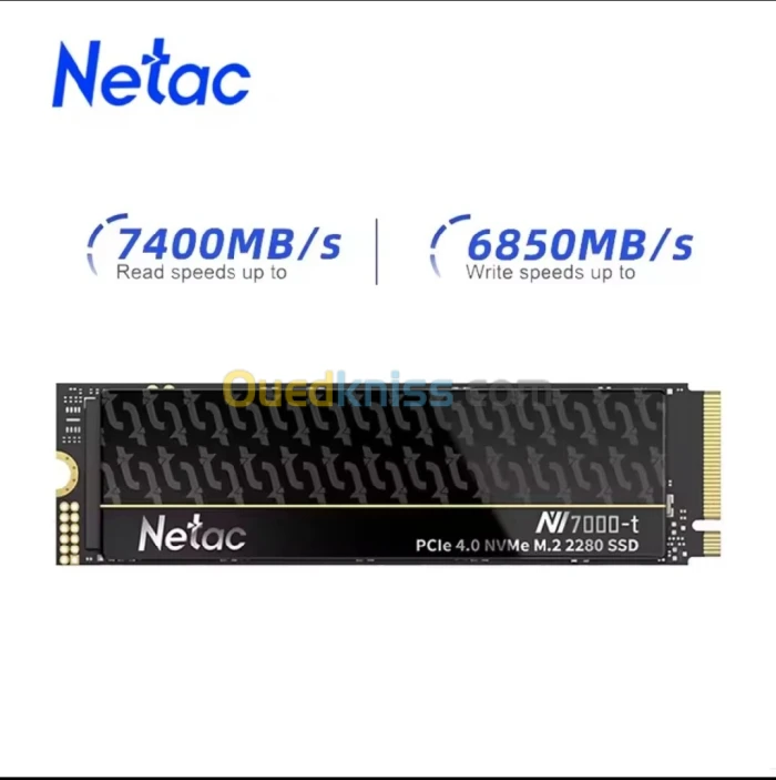 Ssd nvme Netac 1TB Gen4.0 vitesse up to 7100mb/s 7400mb/s neuf sous emballage