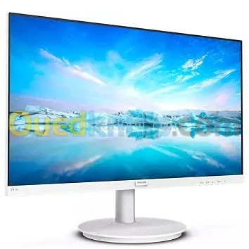 Moniteur LED Philips 241V8W 23,8 po IPS 75 Hz 4 ms (VGA/ HDMI/ AUXO) - Blanc