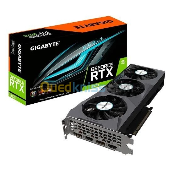 CARTE GRAPHIQUE NVIDIA RTX 3070 GIGABYTE EAGLE 3X 8GO OC EDITION