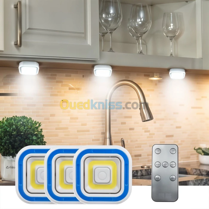 Spots LED Intelligents x3  Télécommande, Lumière Puissante et Installation Facile