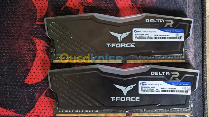 16go 2*8 2666hz ddr4 team force rgb