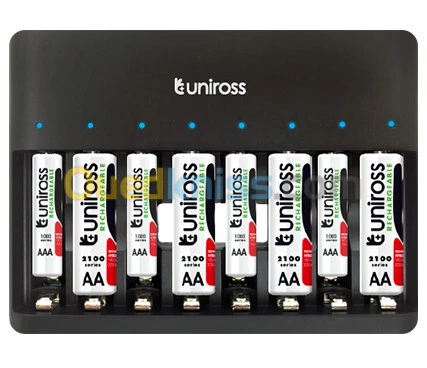 Chargeur Uniross USB rapide 8 baies AA/AAA UCU006