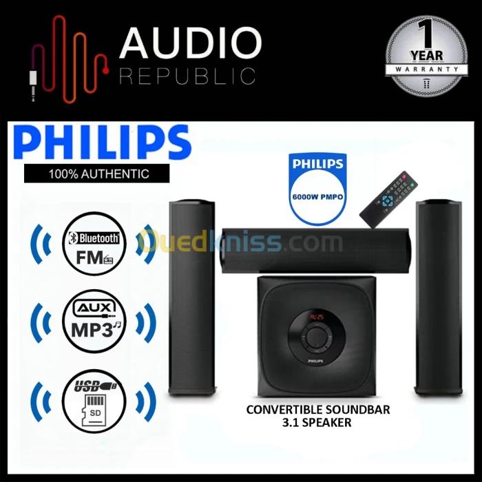 HAUT PARLEUR PHILIPS 3.1 MMS3160B