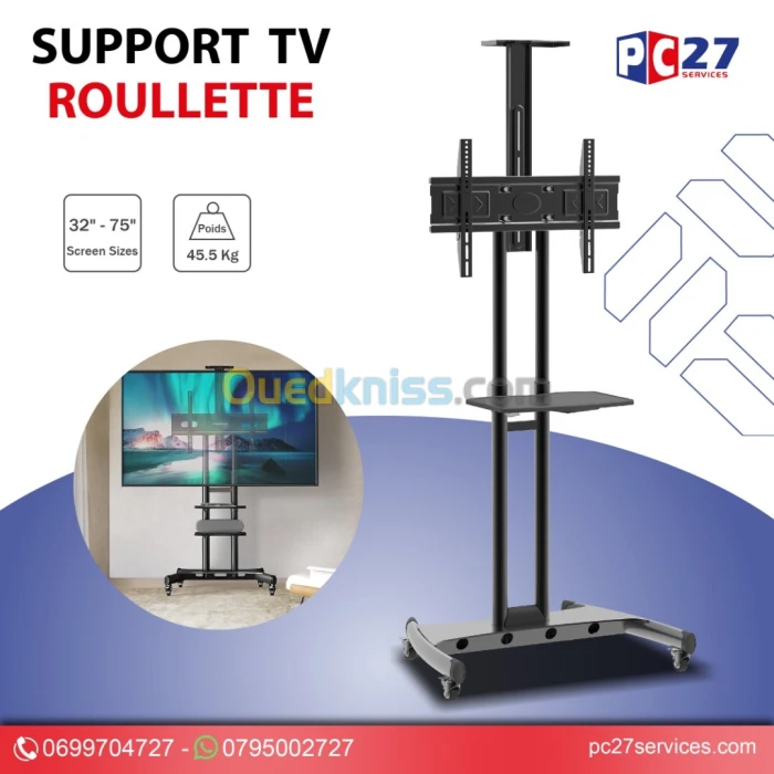 SUPPORT TV MOBILE A ROULLETTE [ CT-FTVS-T104SN ] // REF:3256