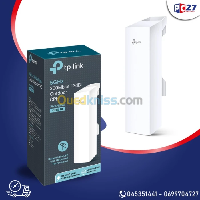 POINT D'ACCES TP-LINK EXTERIEUR TL-CPE510 WIFI 5GHZ 13DBI