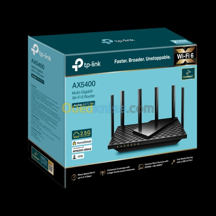 ROUTEUR TP-LINK ARCHER TL-AX72 WIFI 6 GIGABIT AX5400 //REF: 1361