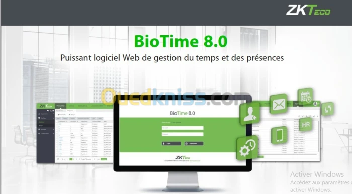 Logiciel de pointage ZKTeco BioTime 8